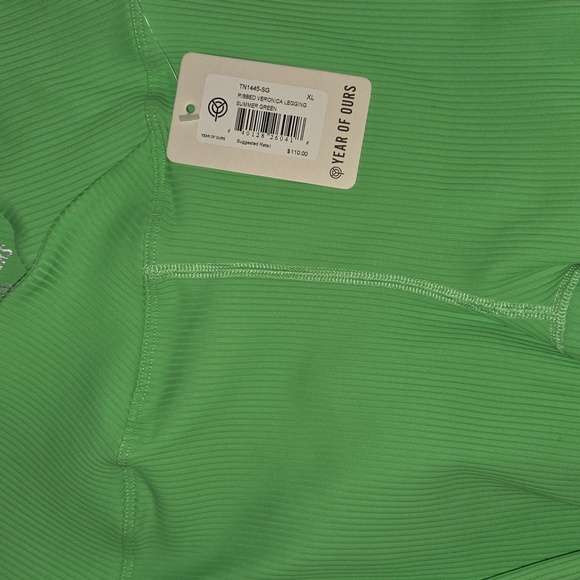 Year Of Ours NWTs Ribbed Veronica Legging in Summer Green - Picture 3 of 3